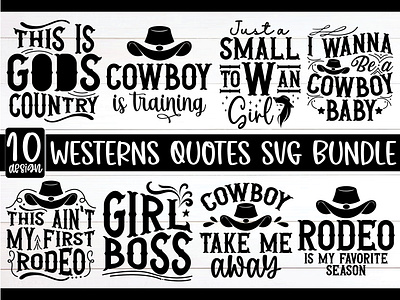 Westerns Quotes Svg Bundle, Cowboy Svg girl boss