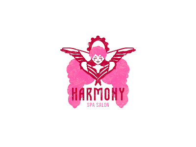 The "Harmony" logo for the spa 30days30logos adobe illustrator adobe photoshop angel beauty beauty logo branding design graphic design identity illustration logo love logo spa spa salon vector