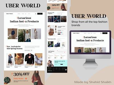 Uber World-Ecommerce Webpage Design design inspiration designlove figma prototype ui ux