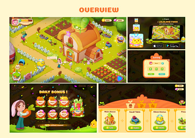 GAME FARM “ LALALAND FARM ” game illustration ui