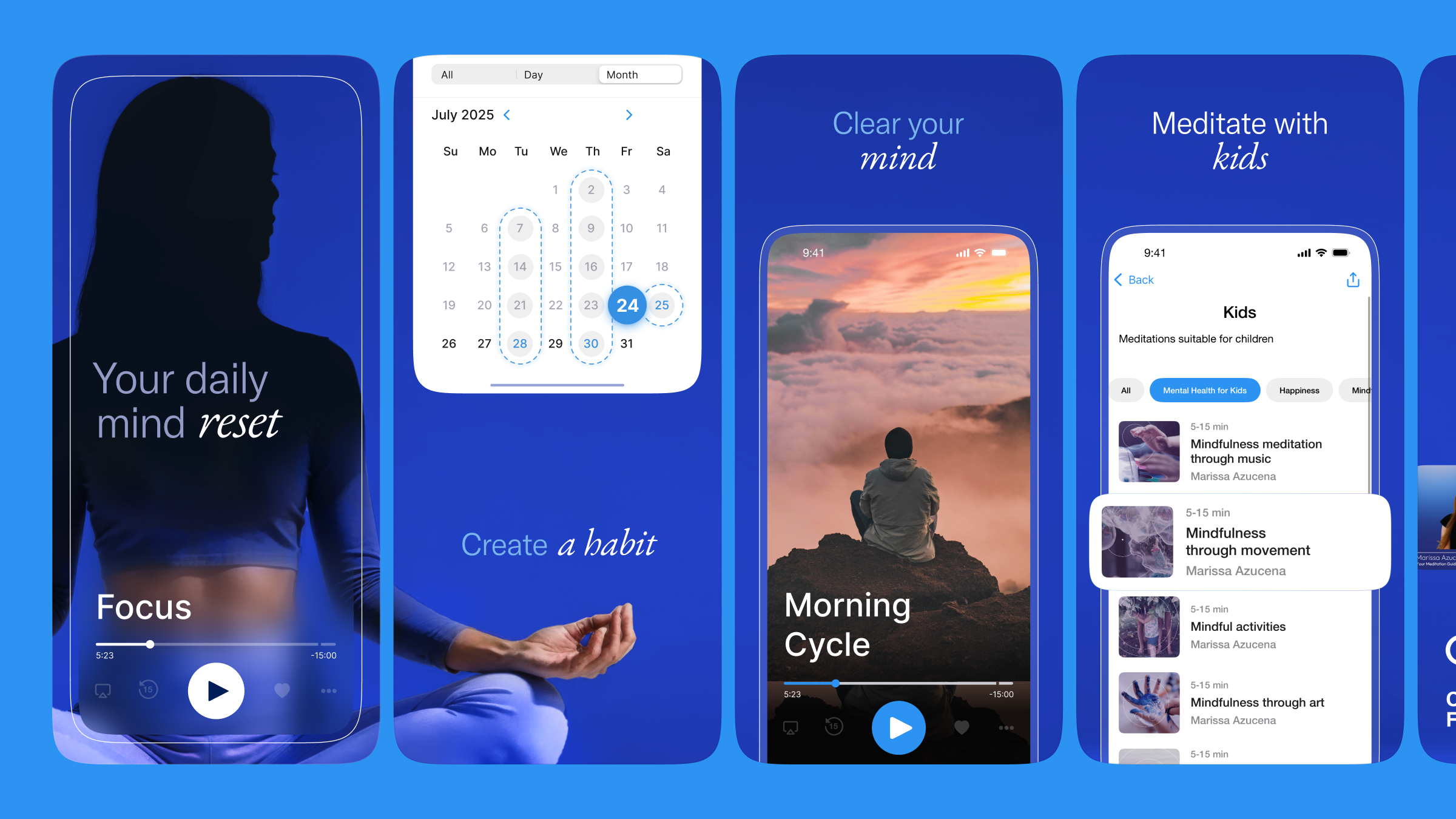 App Store Screenshots | Calm Meditation — Siddha Meditate app design app marketing app screenshots app store app store creative app store design app store listing app store optimization app store preview app store screenshots app store visuals aso conversion optimization google play mobile app design mobile app marketing mobile ui screenshot design ui design