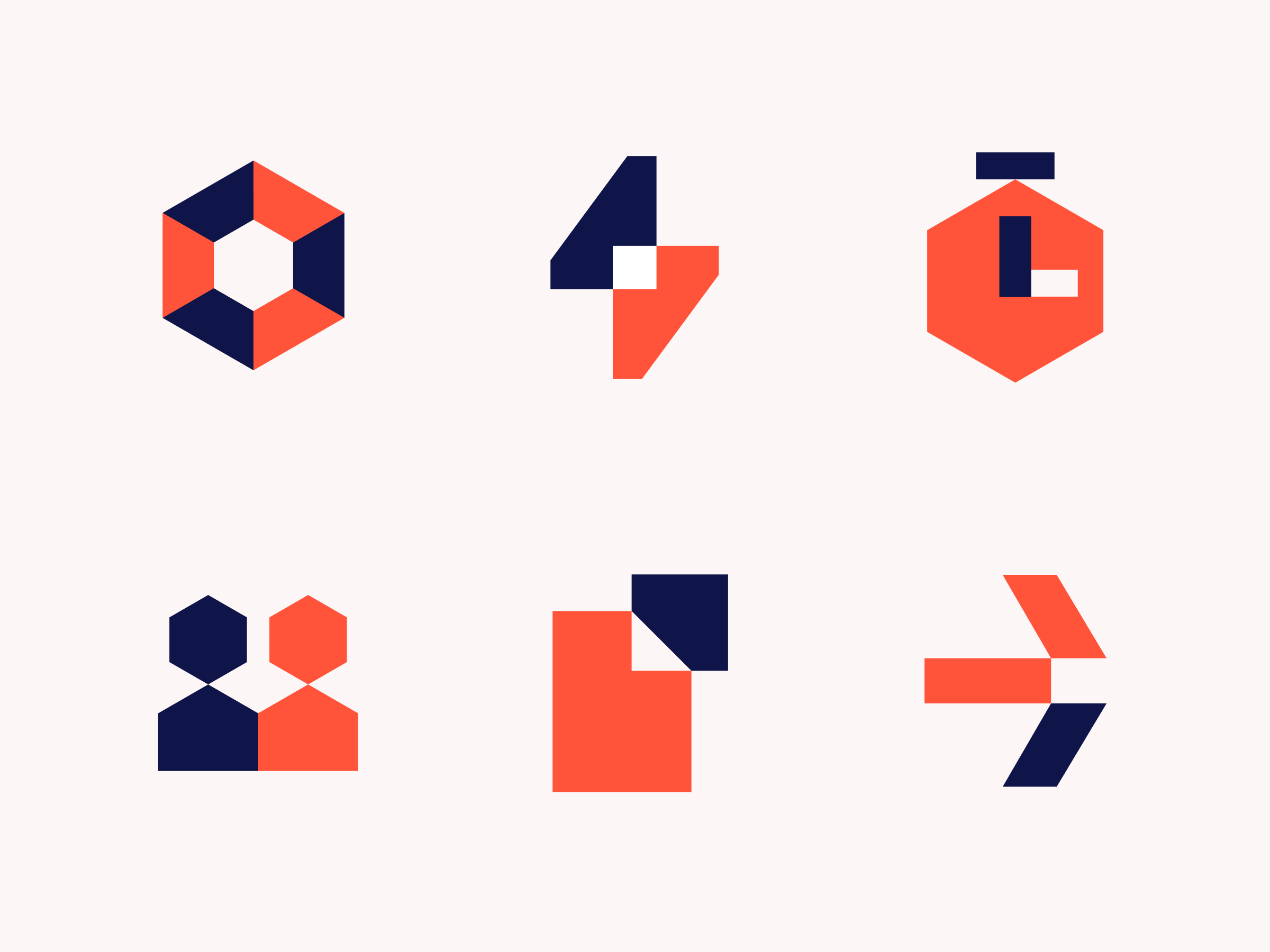 Geometric Icons arrow branding geometric hexagon icon design icons illustration lightening bolt paper people timer