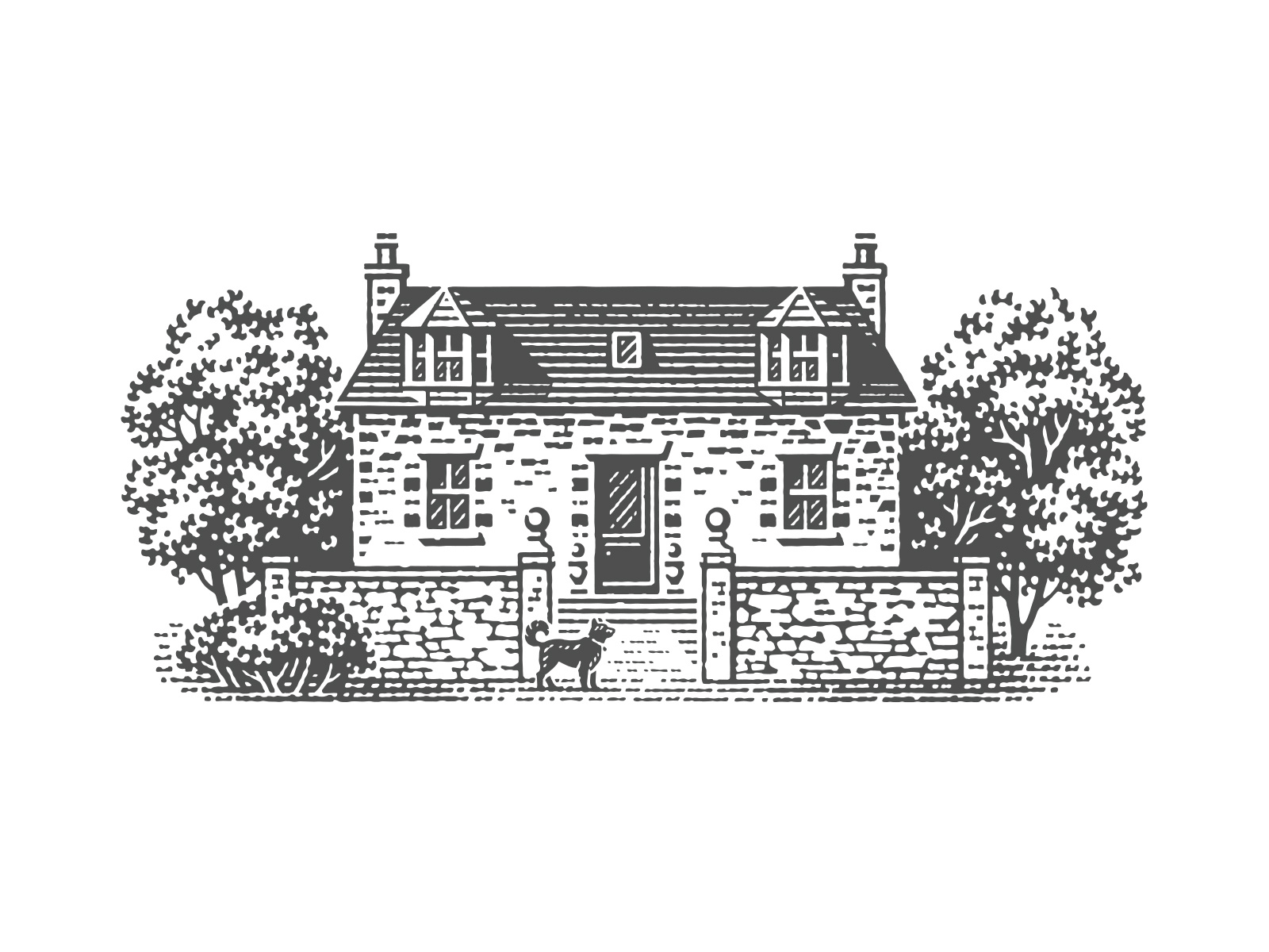 Illustration for a whisky label