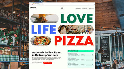 A design concept for a pizza restaurant
