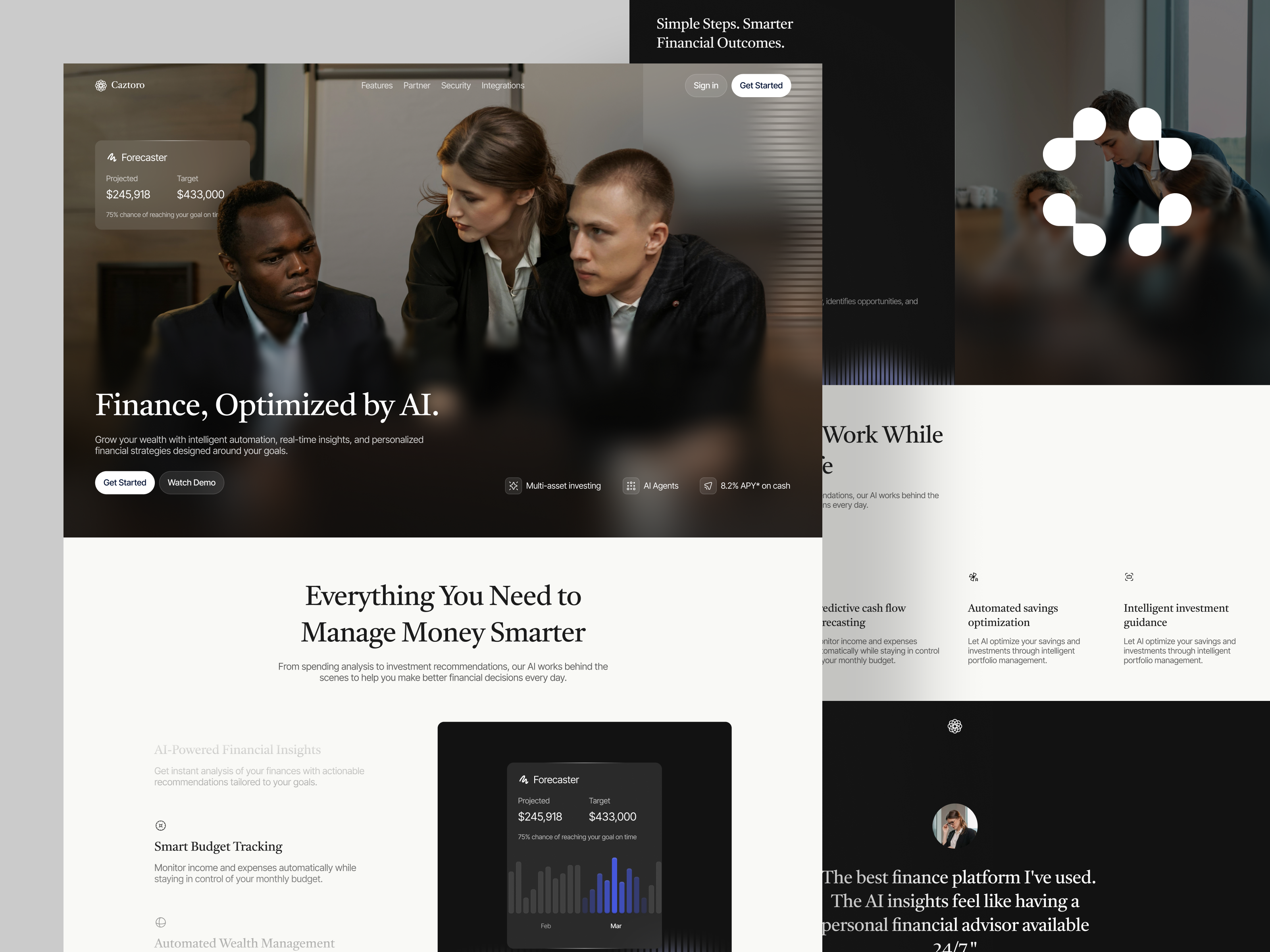 Caztoro - AI Based Finance Manager Landing Page