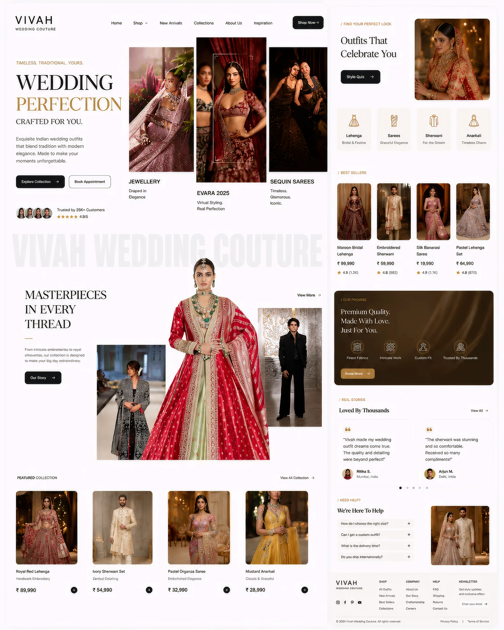 Timeless. Traditional. Yours. ✨👑 ankit ankitdanday india shopify theme ui ux web website website design website development wedding wedding website wedding website design wordress