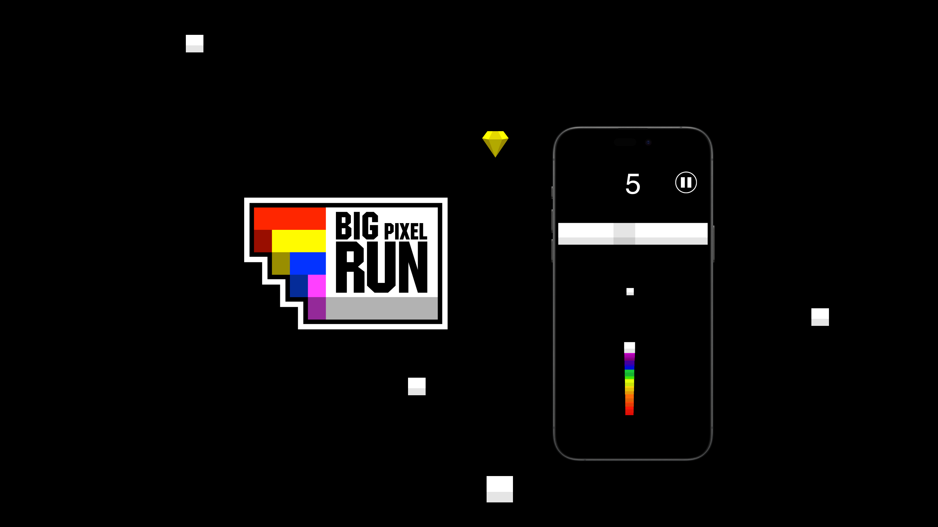 Big Pixel Run - Mobile iOS Game app design mobile app