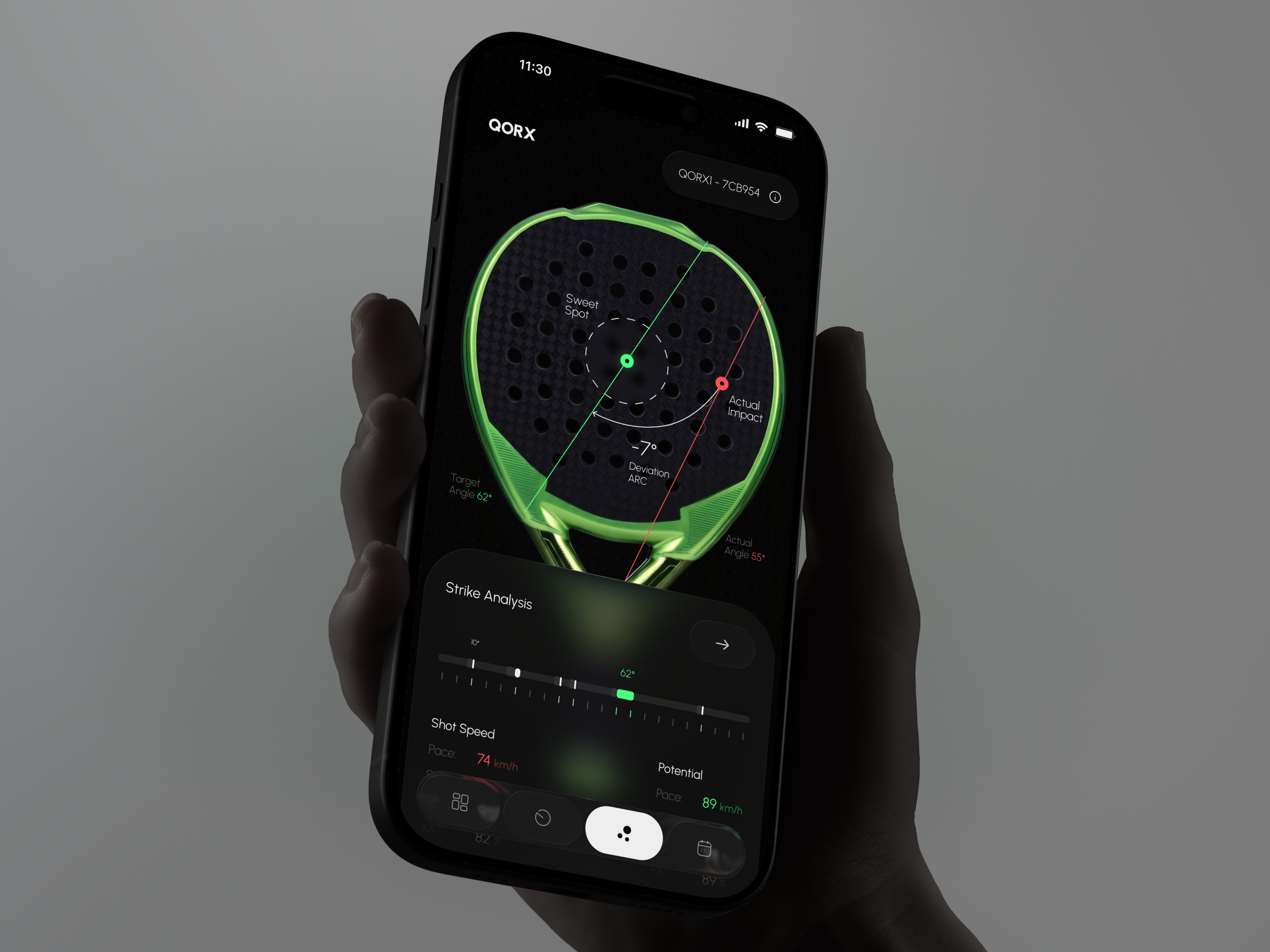 QORX Padel – Sport Analytics App UI Design