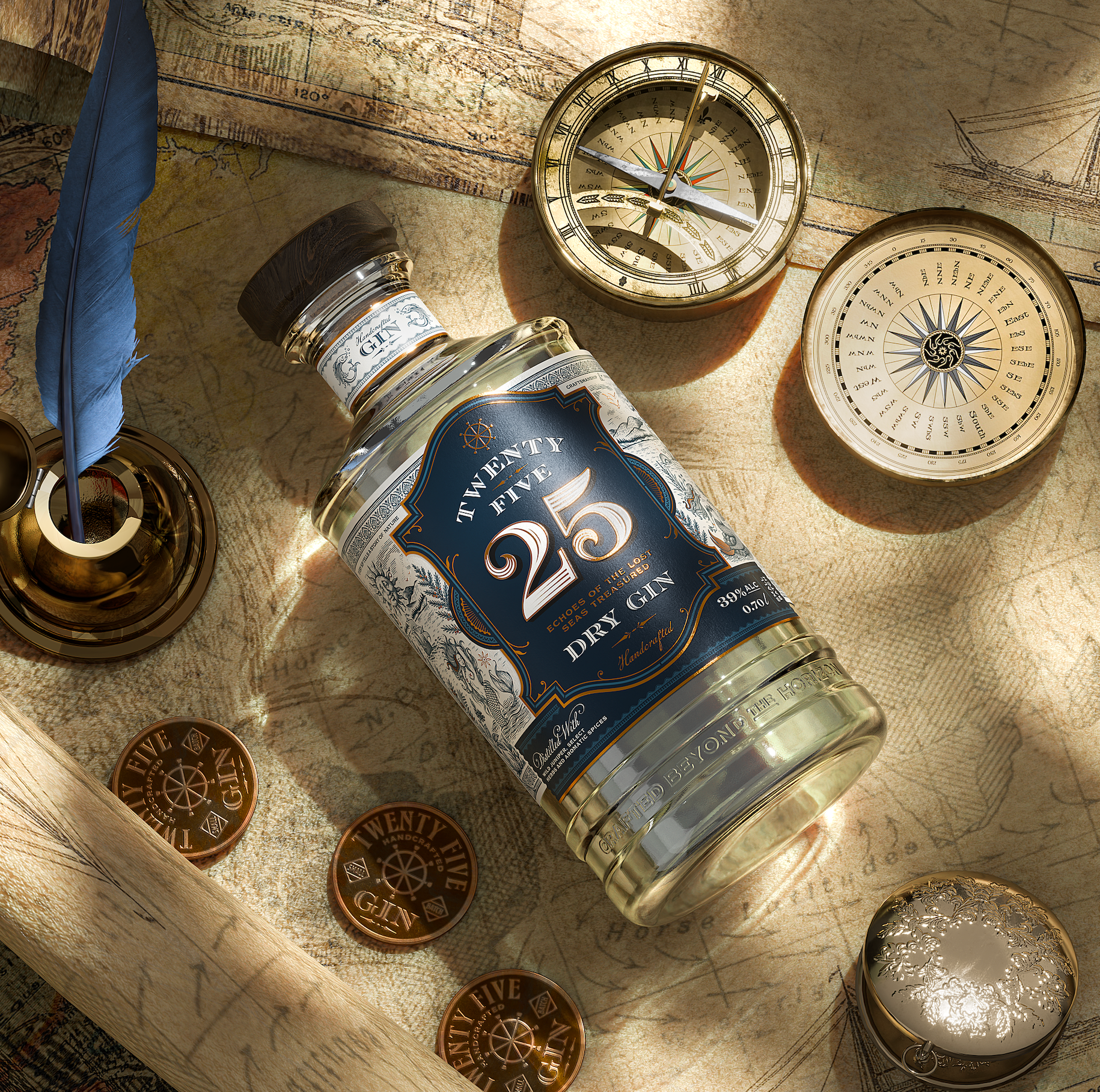 25 Dry Gin bottle bottle design bottle label brand identity branding design distillery gin graphic design illustration label label design packaging packaging design vintage vodka