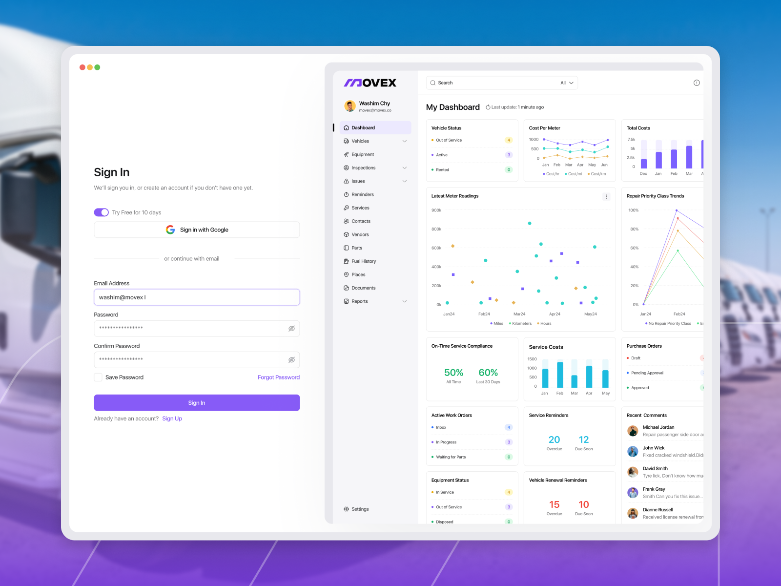 Fleet Management Product Design | Movex
