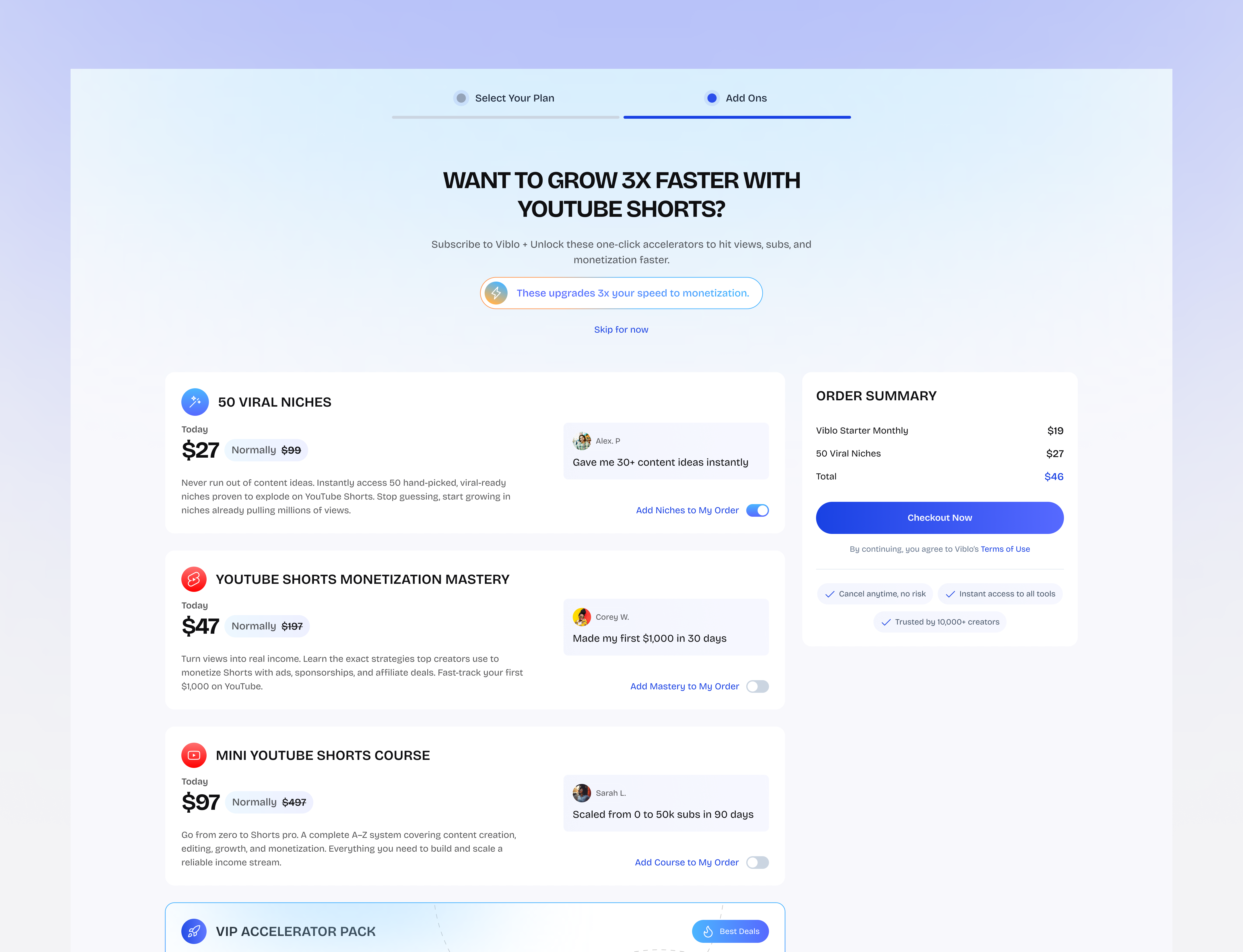 Viblo | Add Ons Page add ons checkout content creator tools light theme saas