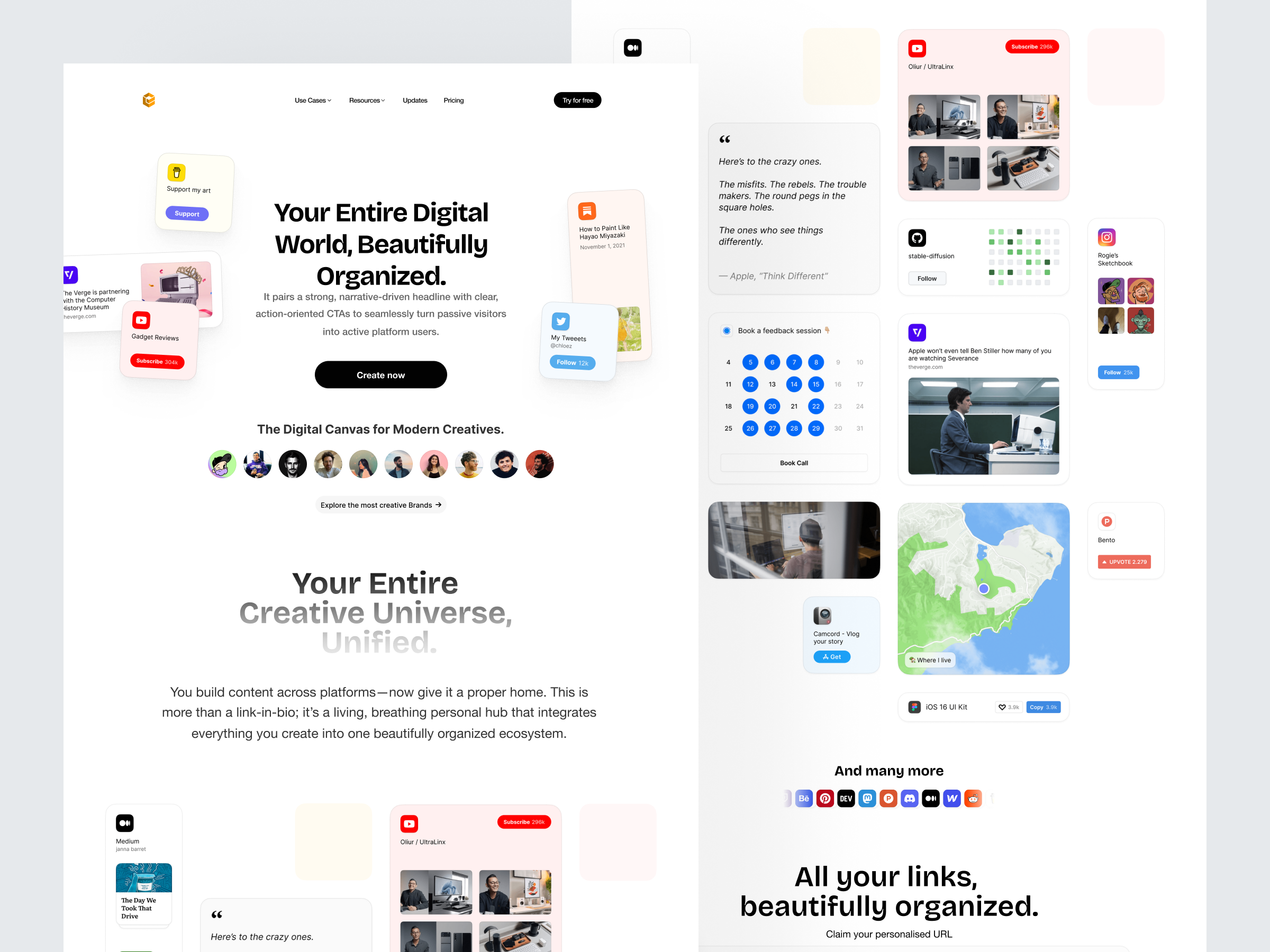 Bio-link Platform Website | Landing Page | Framer Build biolink figma figmatowebflow framer landing page design landingpage productdesign ui ux for website uiux web design web page design webdesign webflow website design