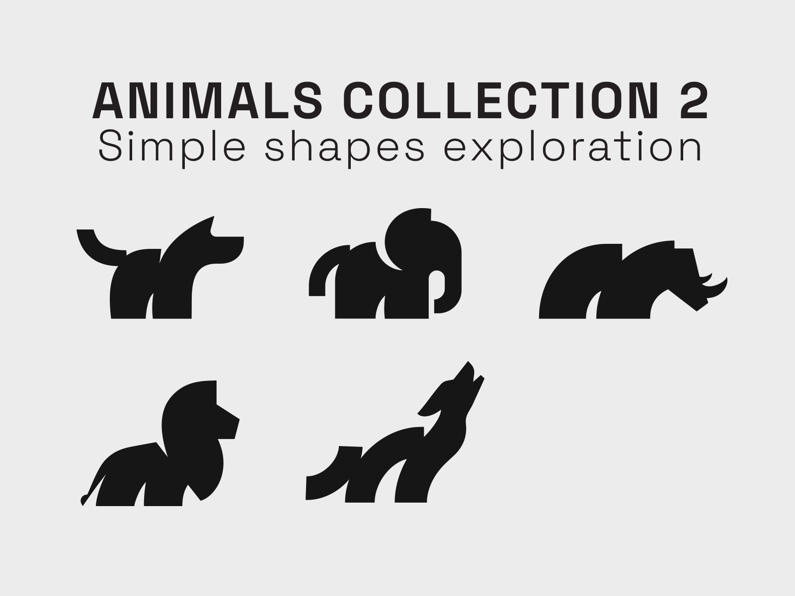 Animals logo collection #2 animals ape bear branding design geometry horse lion logo mark minimal samadaraginige shapes simple wolf