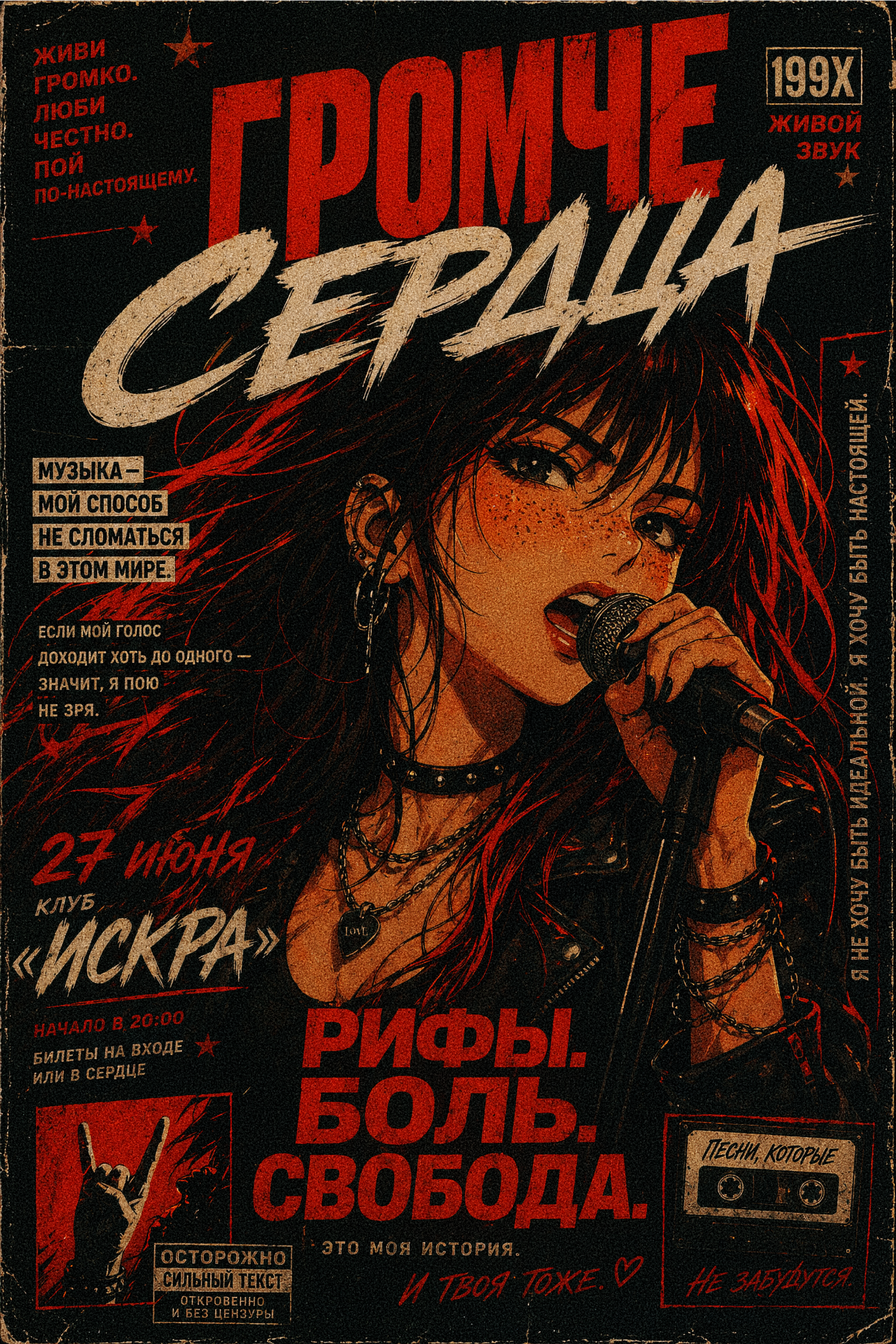 poster ГРОМЧЕ СЕРДЦА branding design dribbble graphic design illustration poster typography