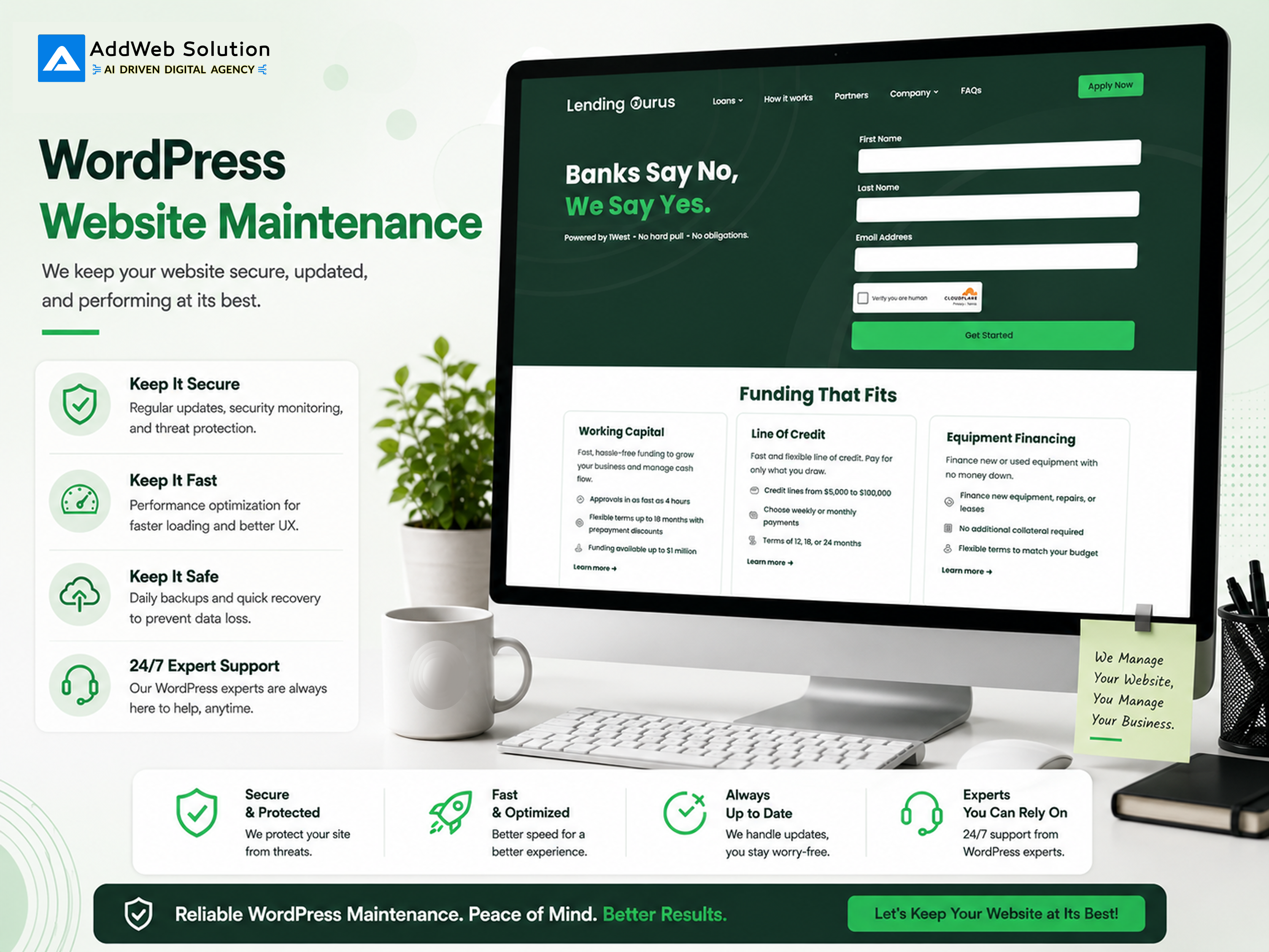 Example of Word Press Website Maintenance