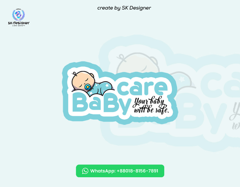 Baby care social media logo design (baby logo design) 3d animation baby blossom baby care logo baby logo brand identity branding bright care logo graphic design kids little sprouts logo logo design posts tiny treasures
