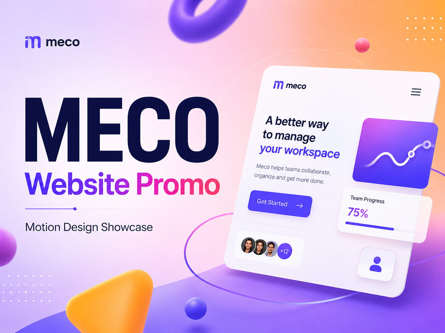 Modern SaaS Website Animation for Meco branding explainervideo motiondesign motiongraphics sass animation ui uianimation