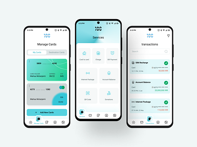 Mahsa Motarjemi. Bank app ui