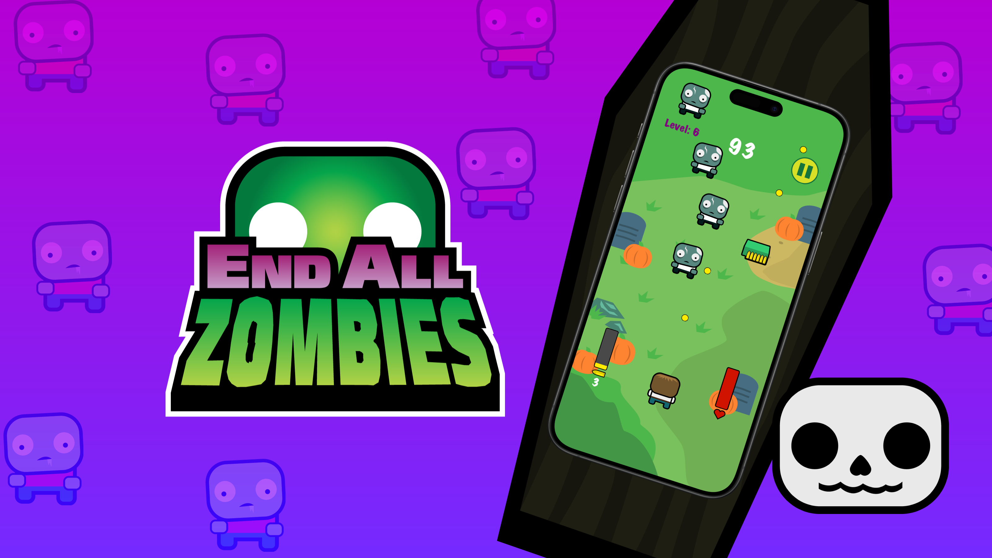 End All Zombies - Mobile iOS Game mobile game ui