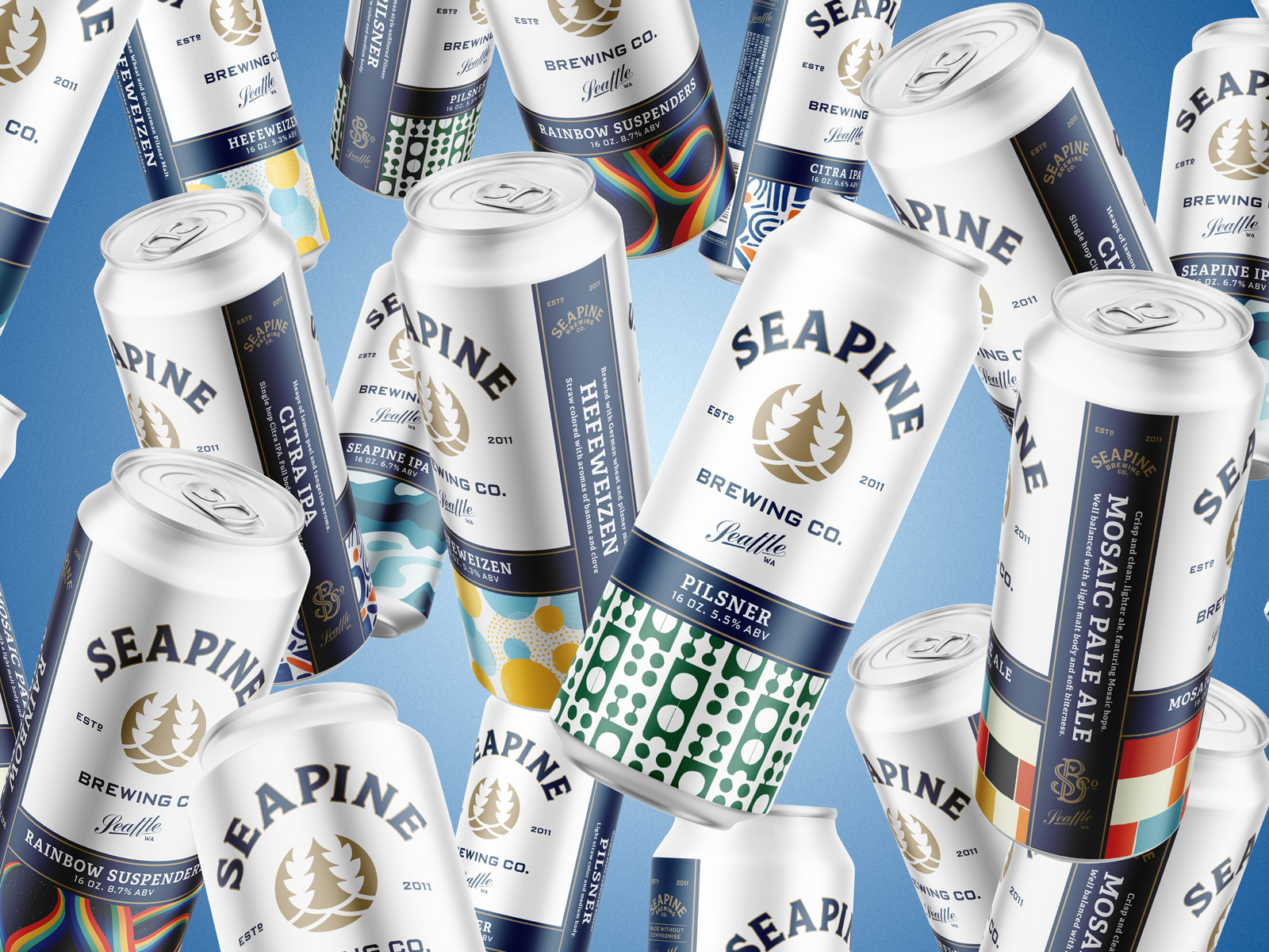 Seapine Brewing Brand Identity & Packaging branding graphic design illustration logo packaging typography