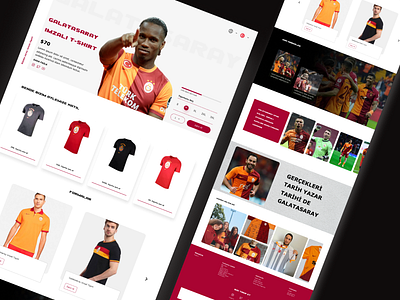 Galatasaray store color dailyui redwebsite spor ui website