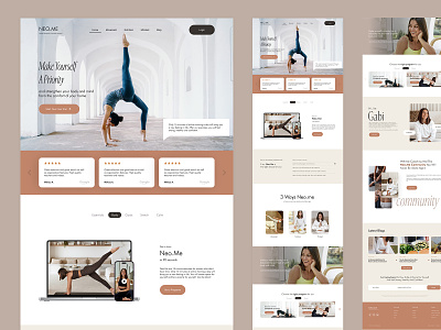 Website & Landing Page Design for Yoga Instructure NEOME branding coach design fitness graphic design instructor landingpage layout mockup modern ui ux webdesign website yoga
