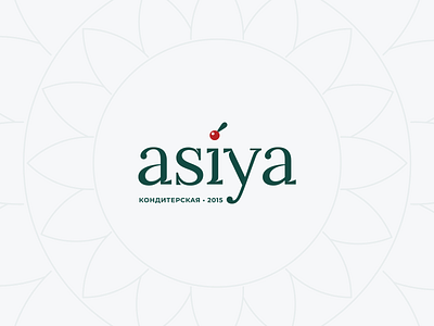 Asiya confectionery biscuit branding cake cherry confectionary design graphic design logo logotype sweet type