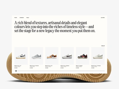 Nike SNKRS Collection art direction bold branding design digital ecommerce fashion graphic design layout minimal modern nike shoes shop type typography ui web website white space