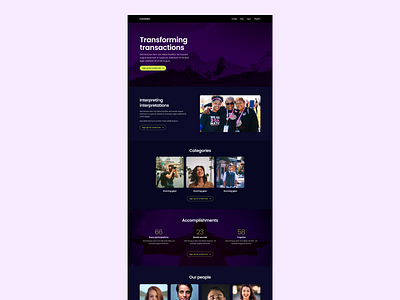 Landing page - Purple branding design graphic design modern ui ux webdesign