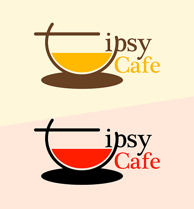 Tipsy Cafe Logo Contest Design aff affinitydesigner branding graphic design illustration logo