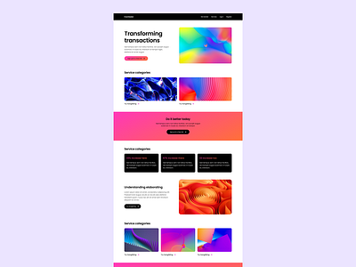 Landing page - Vibrant branding design graphic design modern ui ux webdesign