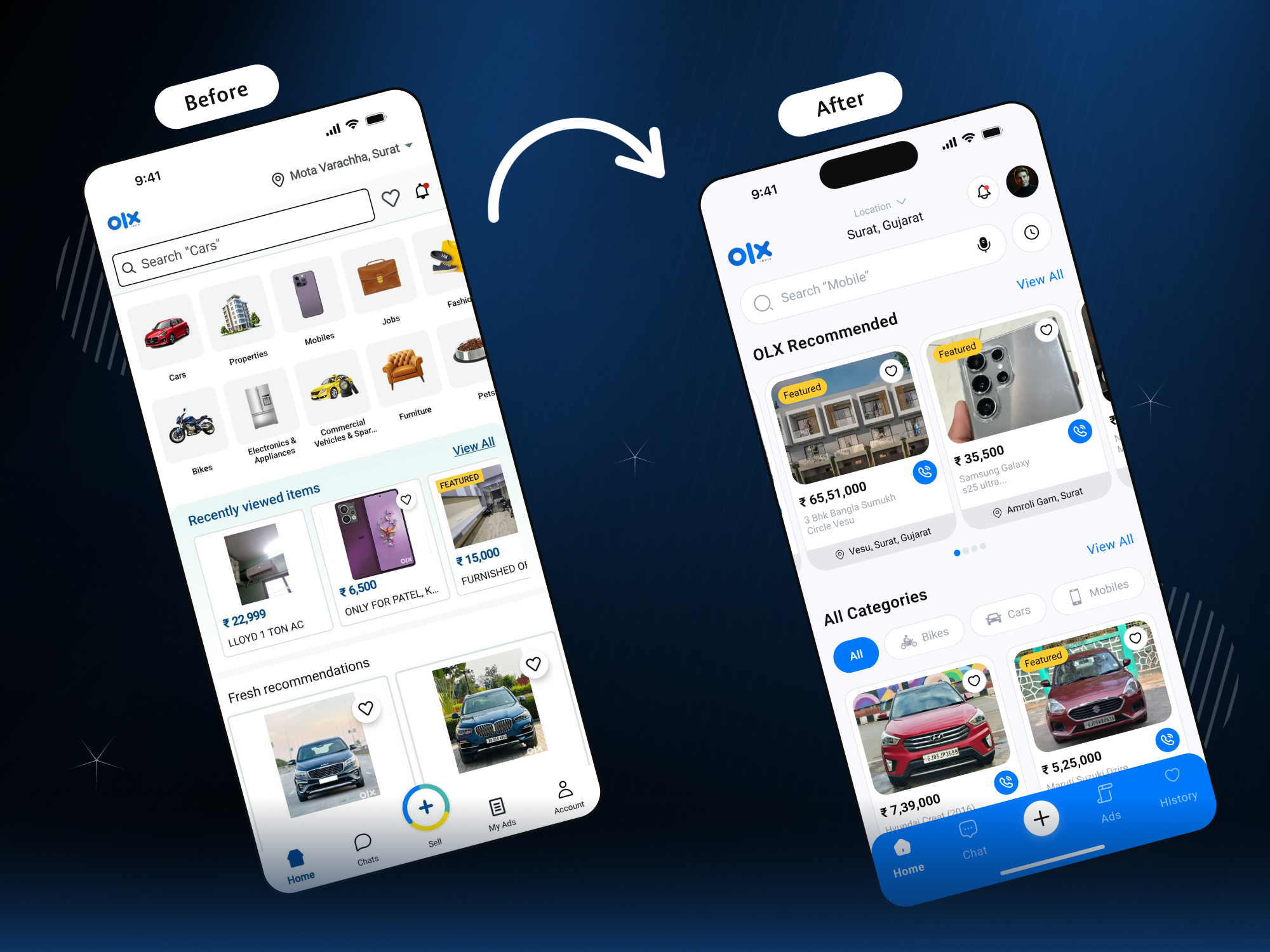OLX Mobile App Redesign — UI/UX Case Study 🚀 appredesign creativedesign ecommerceapp ecommercedesign figmadesign marketplaceapp mobileappdesign mobileappui olx olxredesign productdesign responsivedesign uidesign uidesigner uiuxcasestudy uxdesign