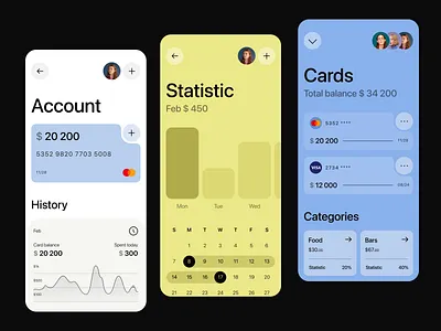 Banking app [ mobile app ] app banking app billing finance mobile payment statistics transaction