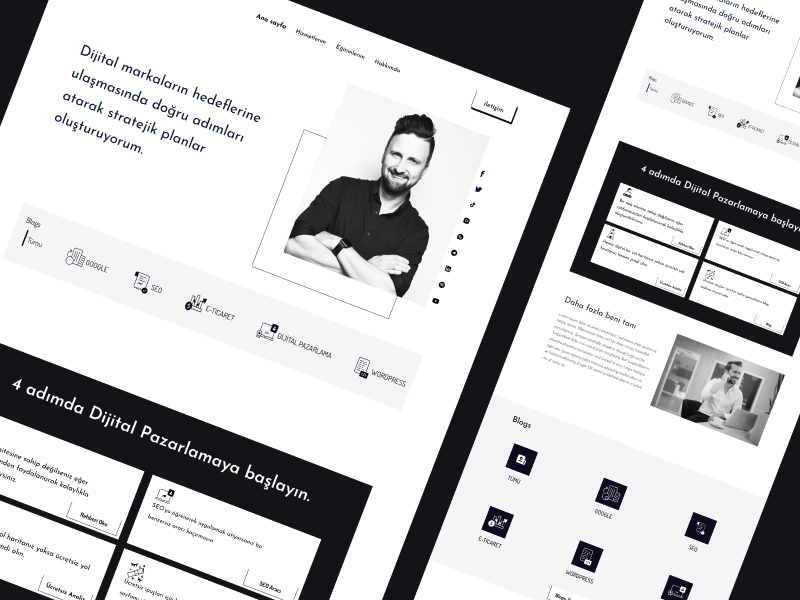 black and white ui by atousa Ghaffarpour on Dribbble
