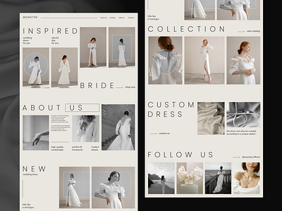 E-Commerce Wedding Dresses Store aesthetic aestheticwebsites dresses ecommerce figma storedress ui uidesign uiux ukrainedesigner webdesign webstore