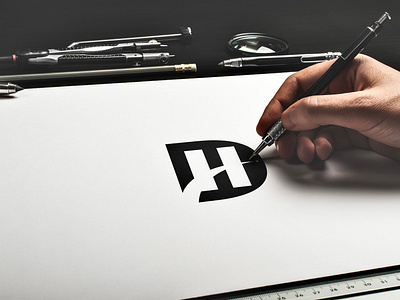 DH/HD Logo adobe ai branding design dh graphic design hd illustrator logo logodesigning mockup ps