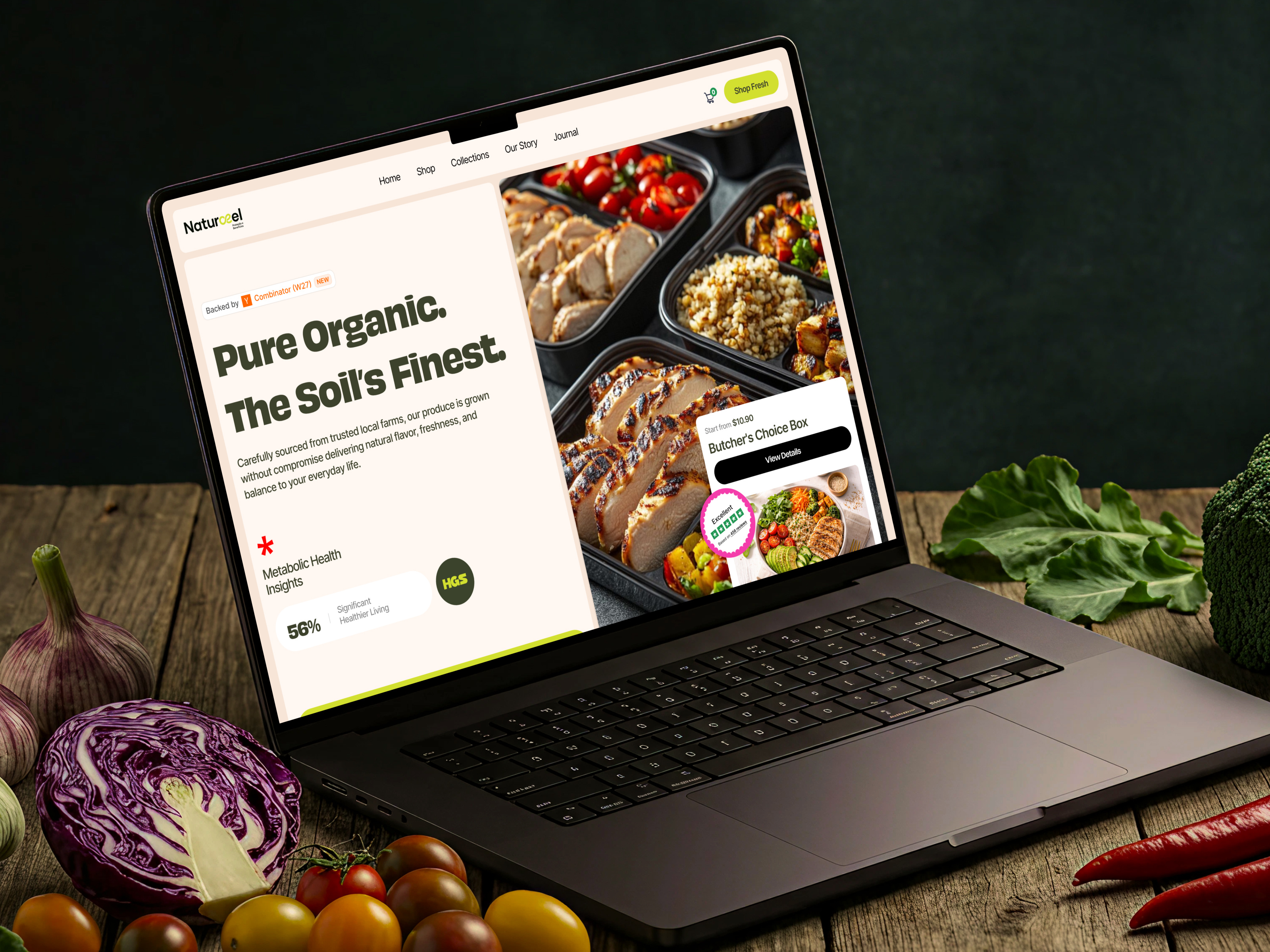 Organic Food - Landing Page ecommerce ecommerce landing ecommerce platform ecommerce website focotik aency food food delivery food ecommerce food shop landing landing page landing page ui organic product design product landing page shopping ui design ux design website design wellness
