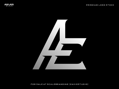 AE Logo 3d animation app art branding design flat illustration logo ui