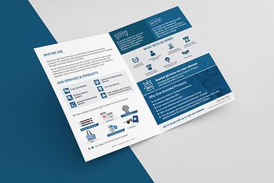 Merchandise brochure agency bi fold brochure business advertisment graphic design merchendise minimalistic services