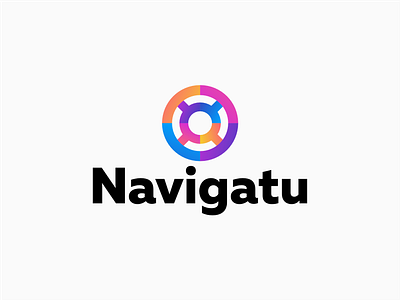 Navigatu Logo & Brand Identity branding colorful design dev gradient graphic design icon logo logo mark logodesign logomark minimal minimalist modern navigate navigation wheel symbol vector web3 wheel