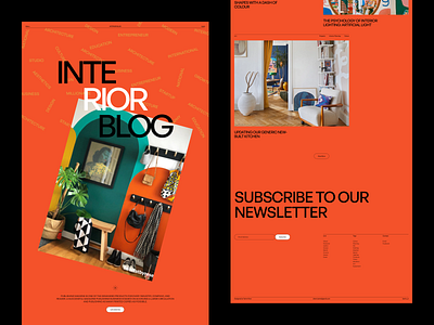 Interior design blog website - Landing page architecture art article blog blog design blogger concept decor design gallery graphic design interior interior design interiors landing page tanim ui ux web design website
