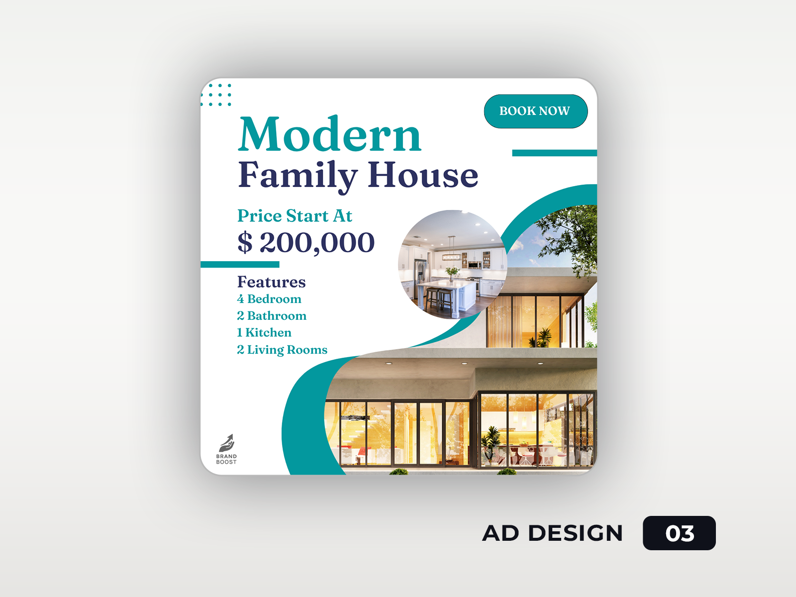 Modern Family House – Begin Your Story adobe portfolio advertising artdirection bluescheme brandidentity design designservice freelancedesign graphic design graphic designer homead modernhouse propertyad realestatedesign realestatemarketing
