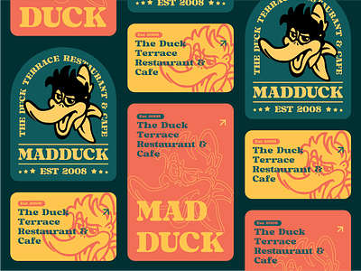 Madduck Logo app branding cafe character chef design duck food graphic design homepage illustration logo mascot mobile restaurant sale service ui website