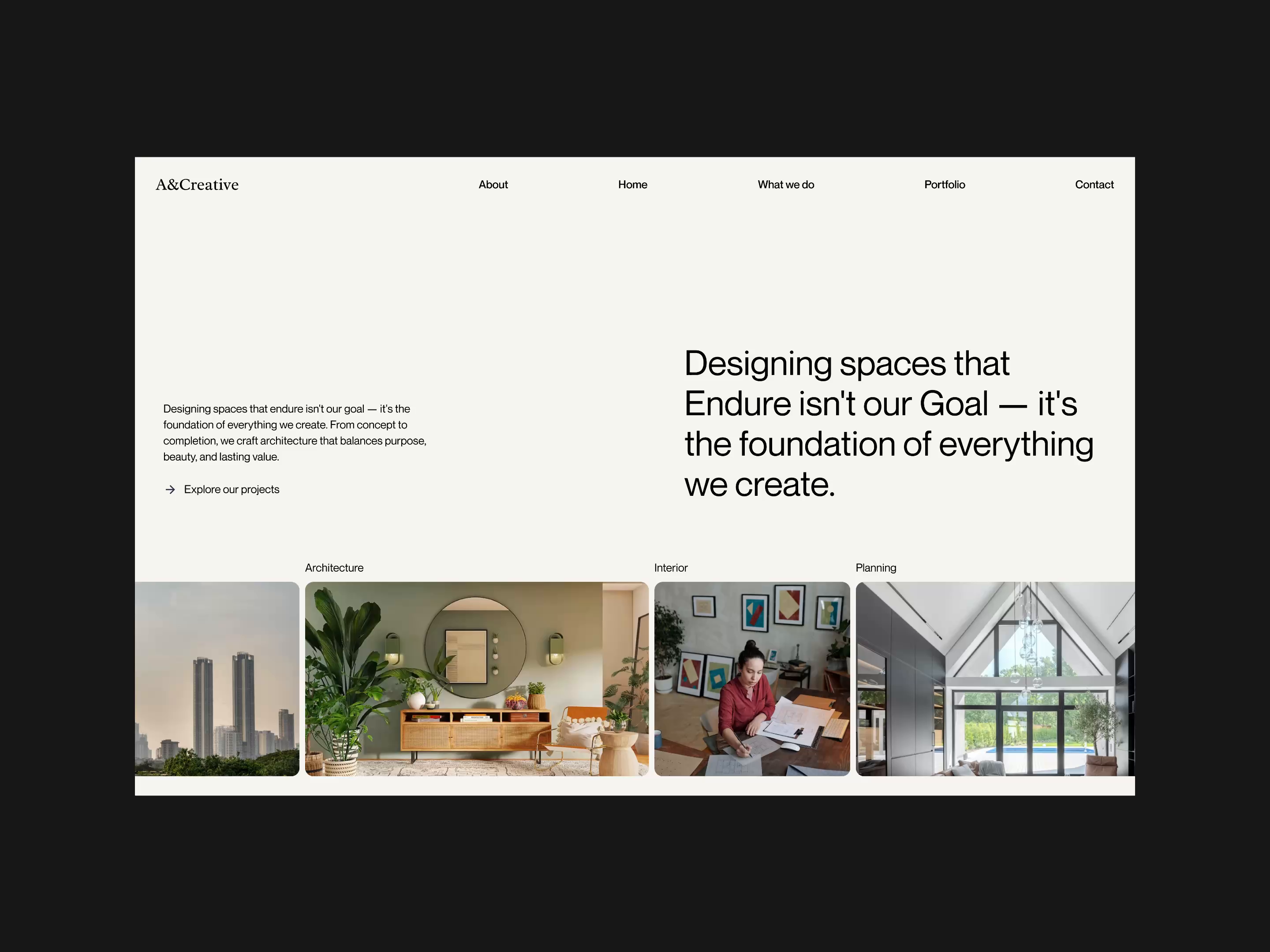 Architecture Studio Landing Page