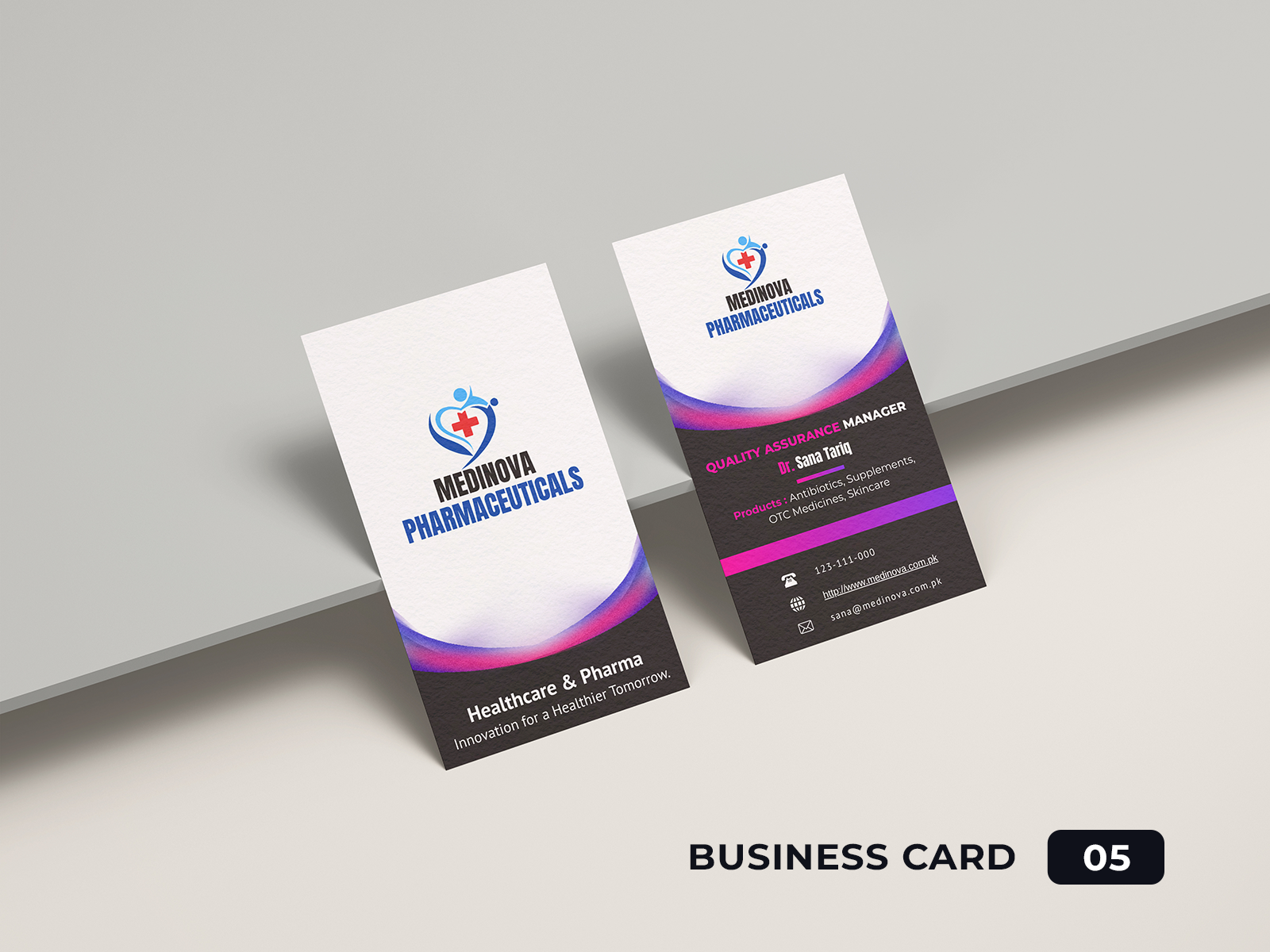Medinova Pharmaceuticals – Precision & Care Card artdirection brand identity brandidentity branding card design designservice freelancedesign graphic design graphic designer logo medicalbusinesscard social media post verticalbusinesscard visual visual identity