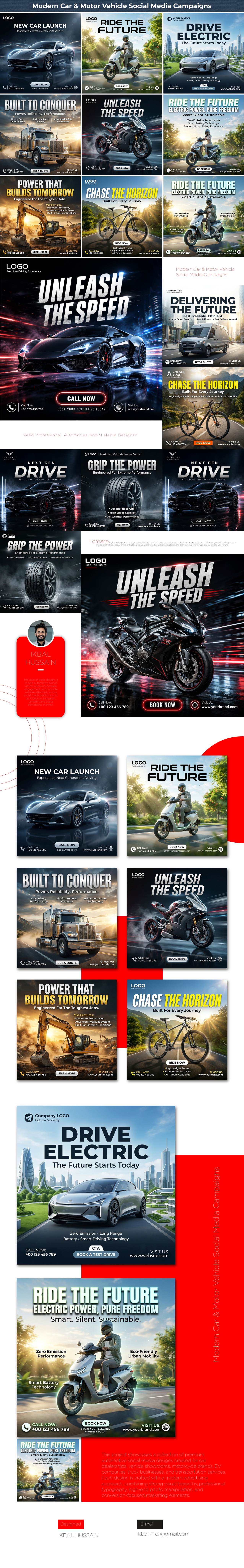 Modern car & motor vehicle social media design template bicycle ad car ad car design fiverr work graphic design graphic work hunda ad insta ad social media design
