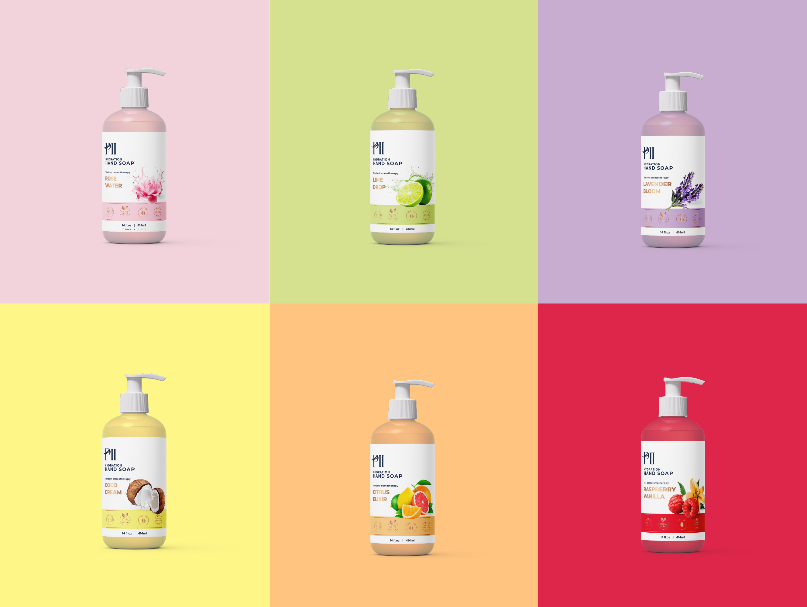 Pii Beauty Handsoap - Packaging Design branding design graphicdesign labeldesign packaging packaging design
