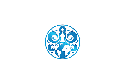 Blue Planet Logo FOR SALE abstract blue planet brand branding design earth for sale graphic design illustration logo logo design logo for sale mother earth ocean vector water
