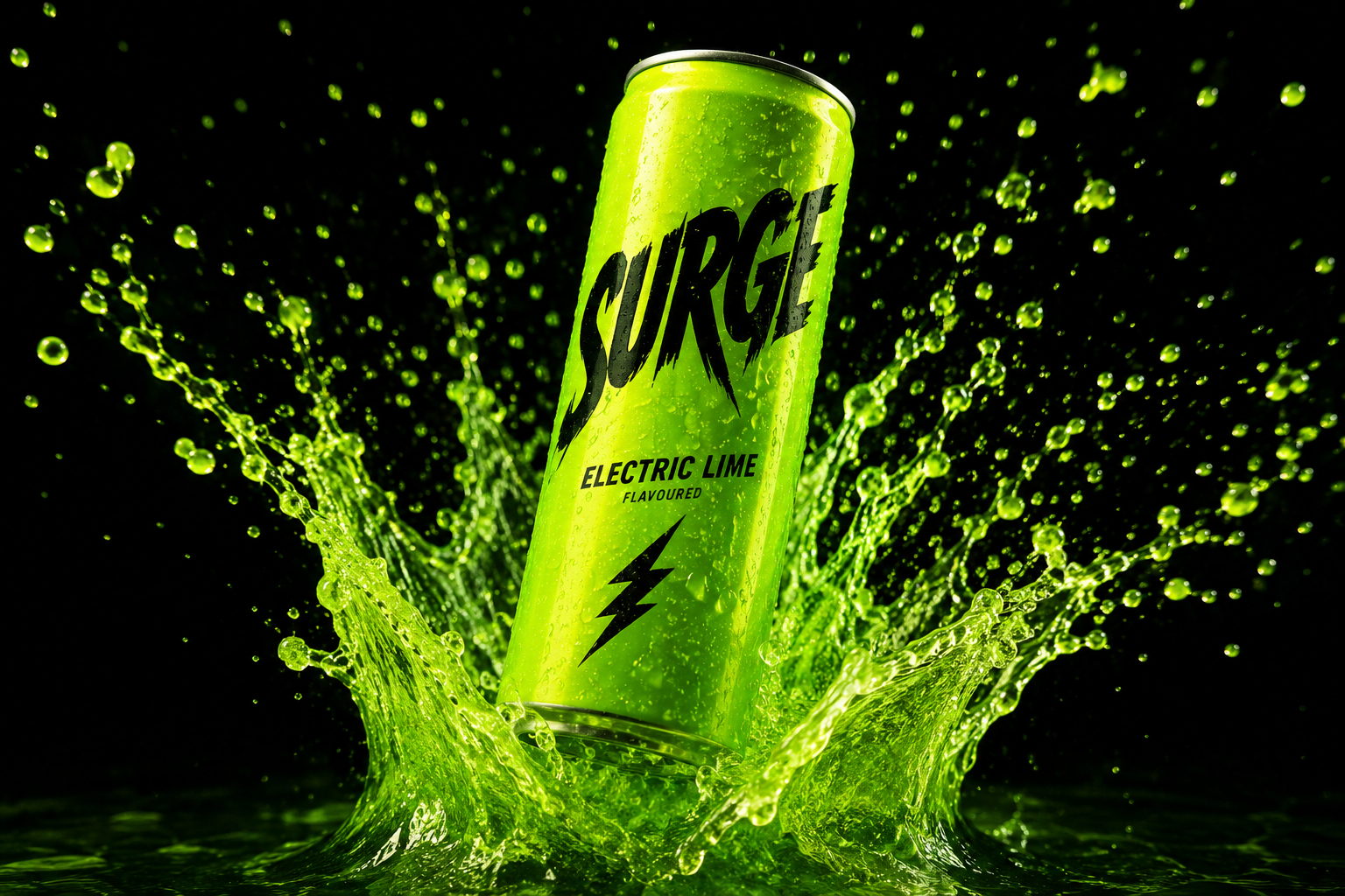 SURGE — Bold Soft Drink Brand Identity & Can Packaging Design beverage branding bold logo design bold packaging brand identity branding can packaging design cpg design design drink can mockup energy drink design graphic design illustration logo logo design product design soft drink branding
