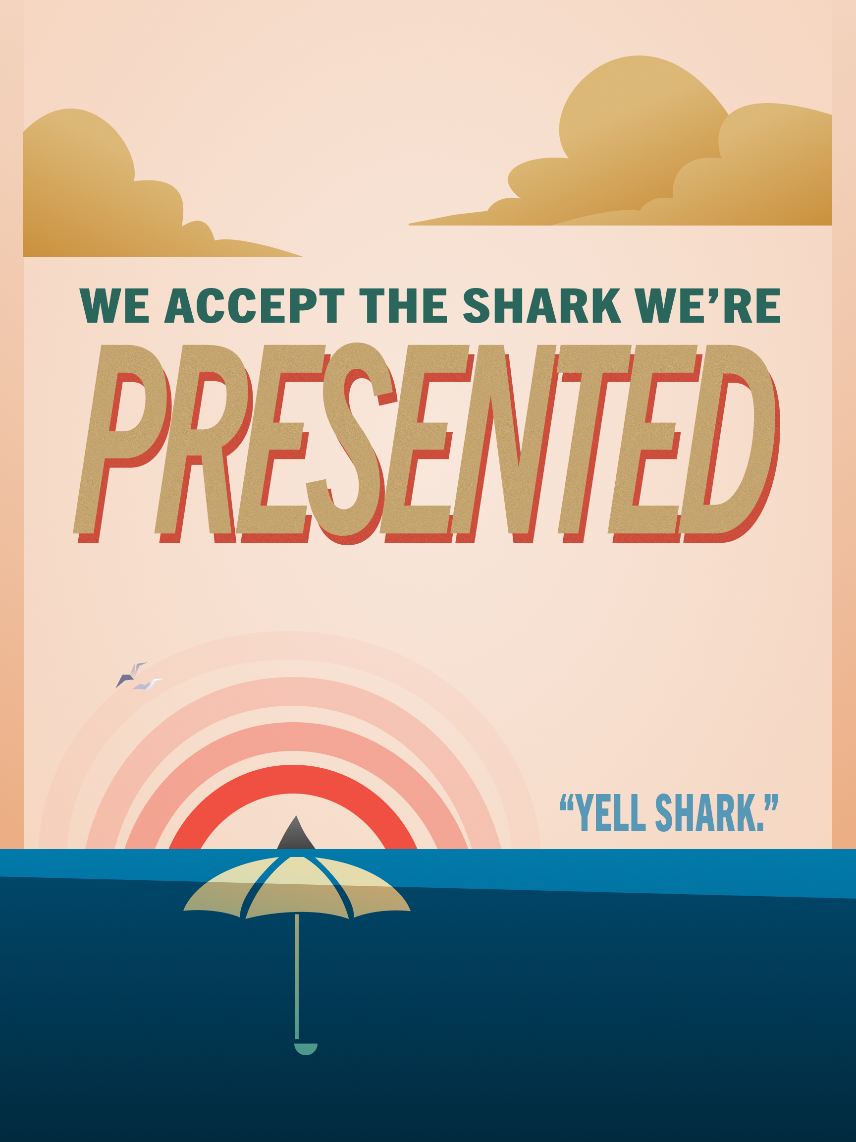 JAWS + Truman Show Poster app branding design graphic design illustration logo mobile site ui vector
